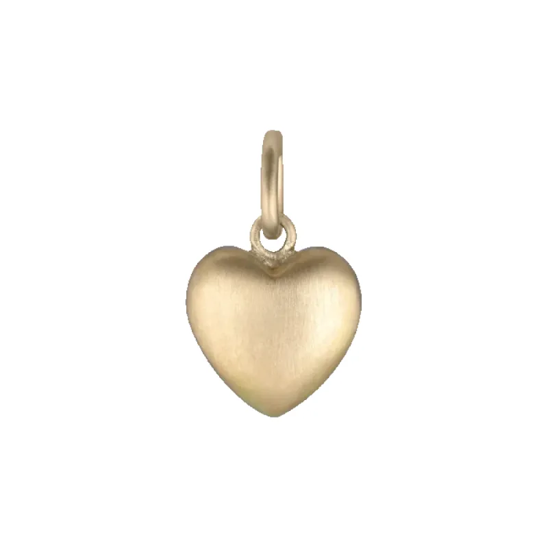 Guldhjerte stor i 14 karat guld uden sten sold by Jane Koenig