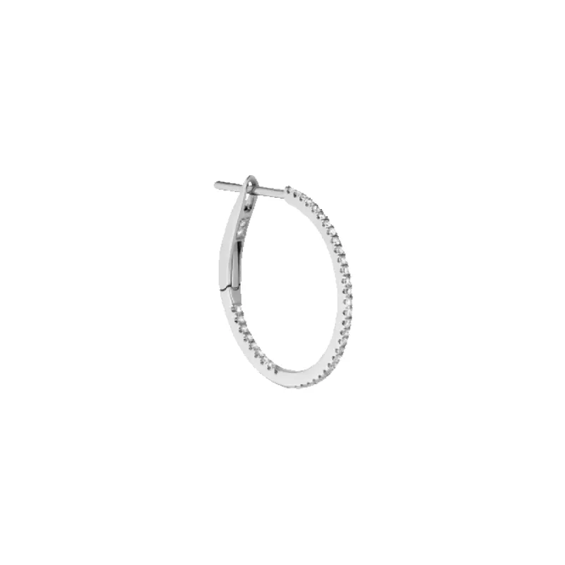 Diamond Hoops MINI Ø 19.05 mm, White sold by Jane Koenig