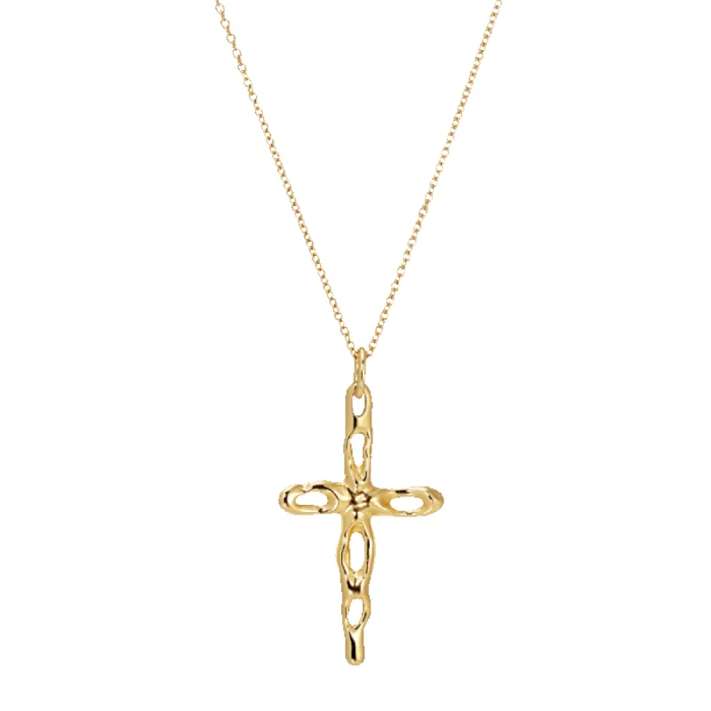 MARY CROSS PENDANT, GOLD-PLATED STERLING SILVER sold by Jane Koenig