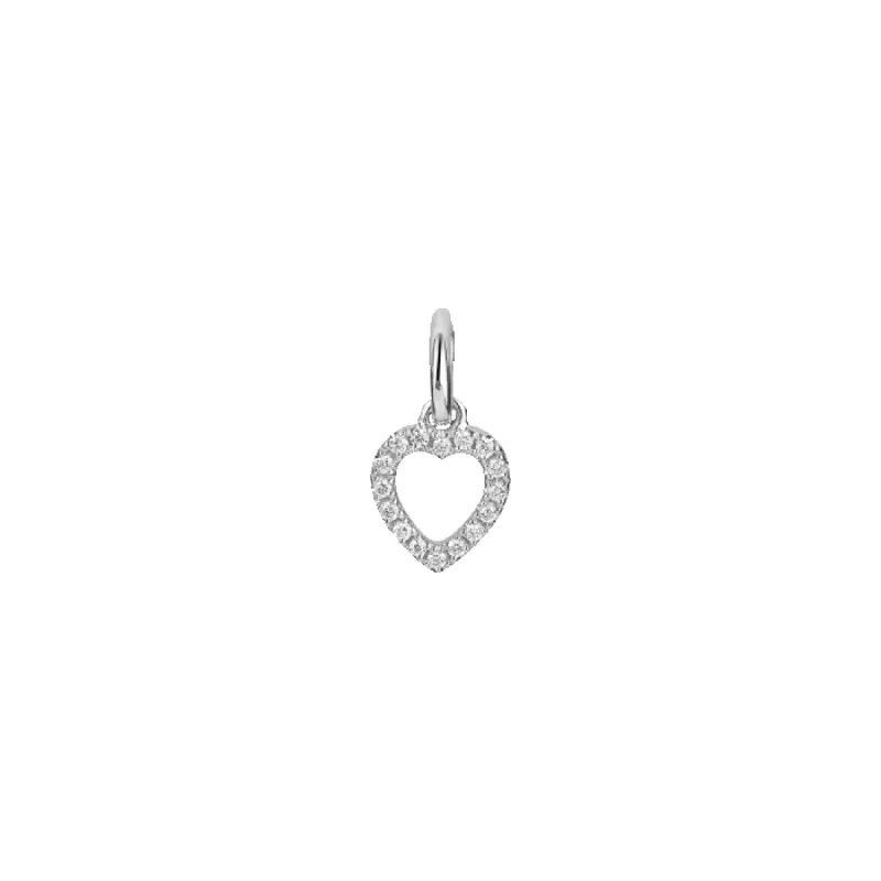 Letter Pendant with diamonds Heart white gold sold by Jane Koenig