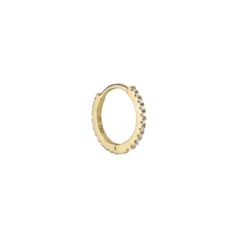 Tiny diamond hoop earring without graduated design sold by Jane Koenig