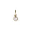 Pendant in 14 karat gold with a cushion-cut diamond sold by Jane Koenig