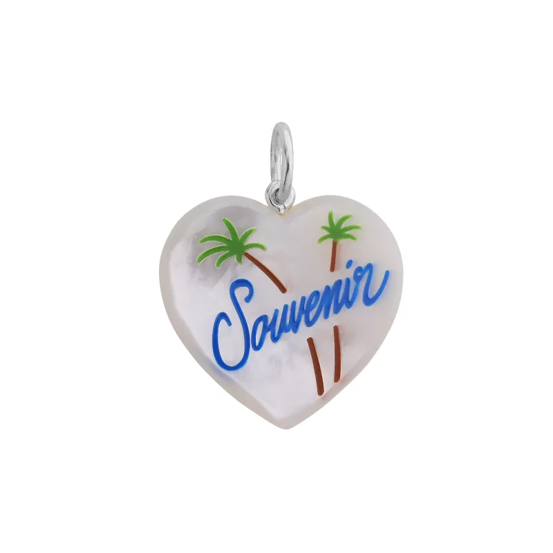 Souvenir Heart with enamel sold by Jane Koenig