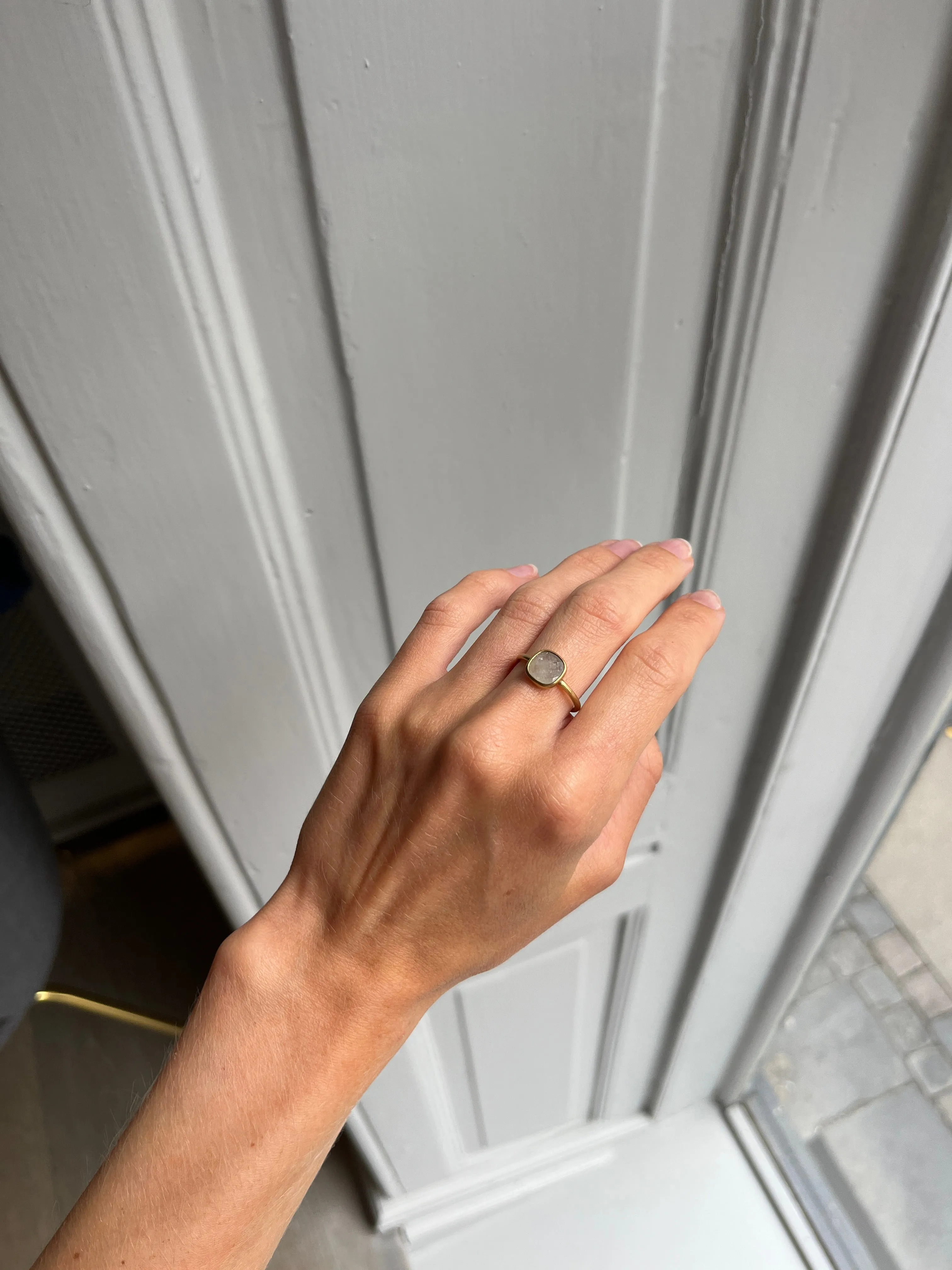 Square Grey Sapphire Ring sold by Jane Koenig