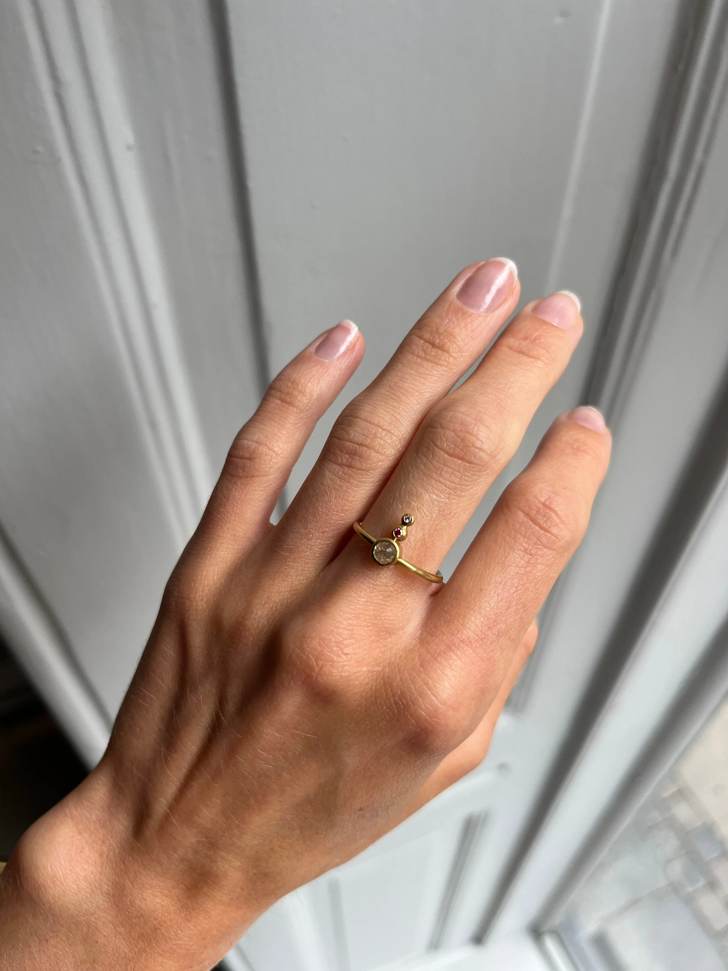 Rose Cut diamondring with brilliants sold by Jane Koenig product image thumbnail 2