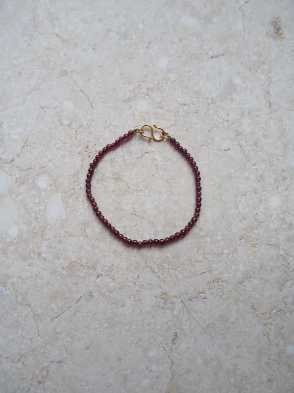 Small Garnet Bracelet made by Jane Koenig