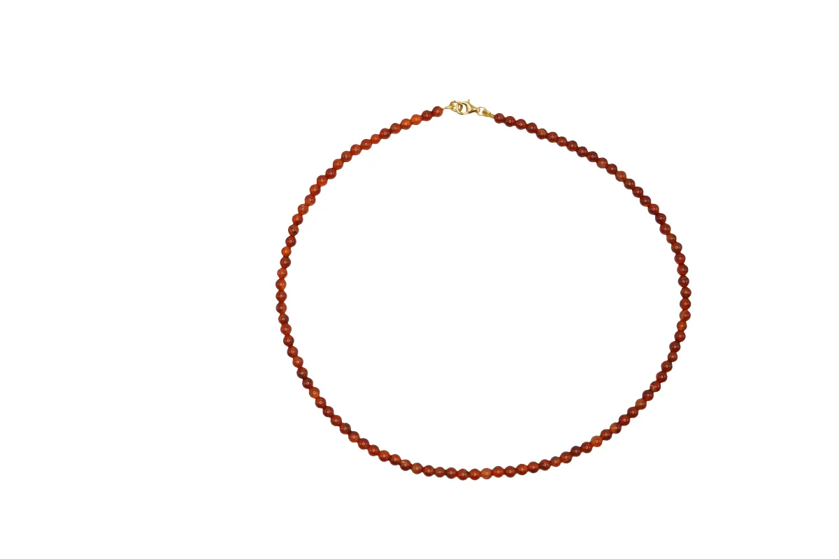 Bead necklace Carnelian made by Jane Koenig
