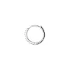 Tiny diamond hoop earring without graduated design, Ø10 mm, 22 brilliant-cut diamonds, white sold by Jane Koenig