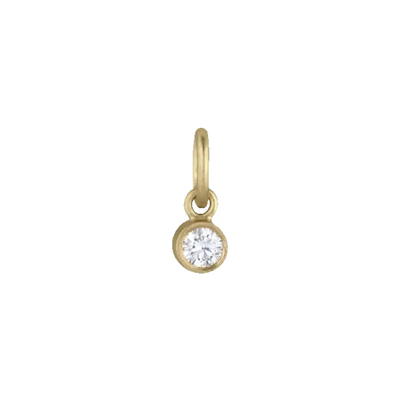 Brilliant pendant in ball setting in 18kt gold with 1x0.05 ct brilliant-cut diamond sold by Jane Koenig