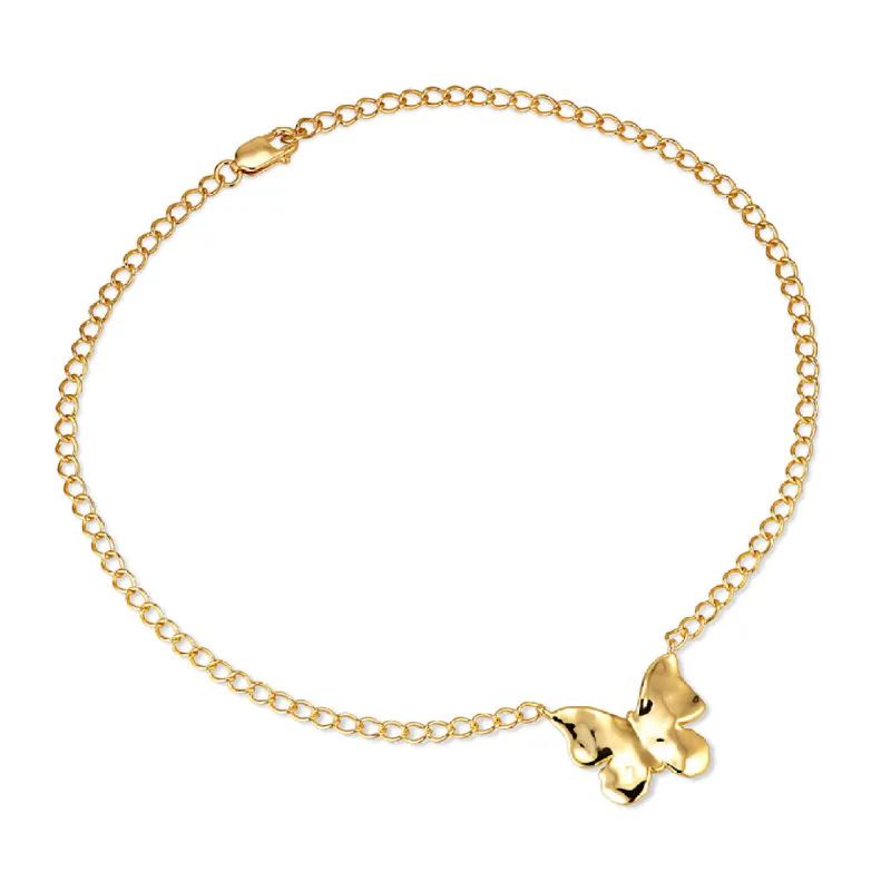 Butterfly Anklet Chain 24cm made by Jane Koenig
