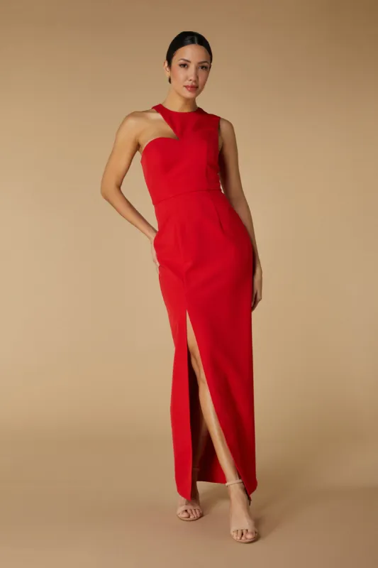 Sharon High Neck Maxi Dress with Cut Out detail sold by Jarlo London