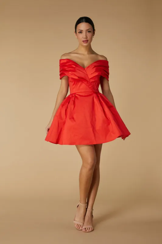 Belle Bardot Mini Dress with Voluminous Tulle Skirt sold by Jarlo London