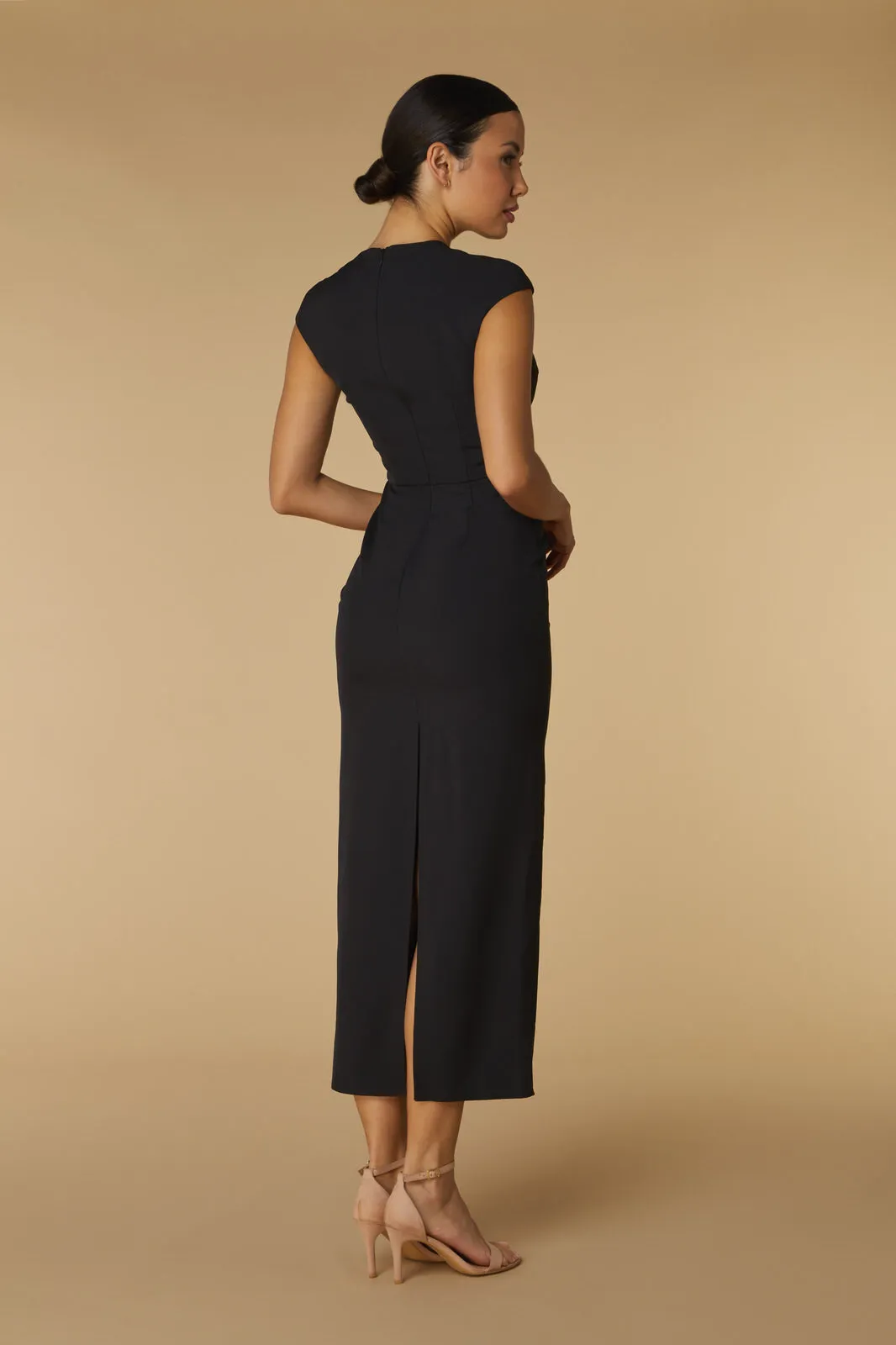 Megan High Neck Midaxi with Lace Cut Out Detail sold by Jarlo London product image thumbnail 2