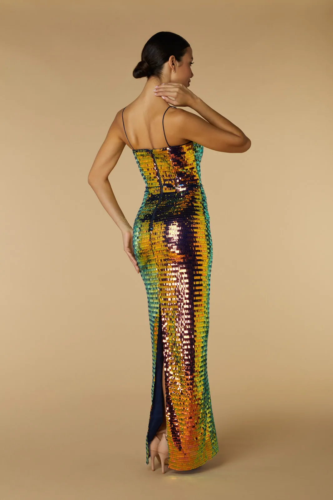 Juno Sequin Maxi Dress with Cami Straps sold by Jarlo London product image thumbnail 3