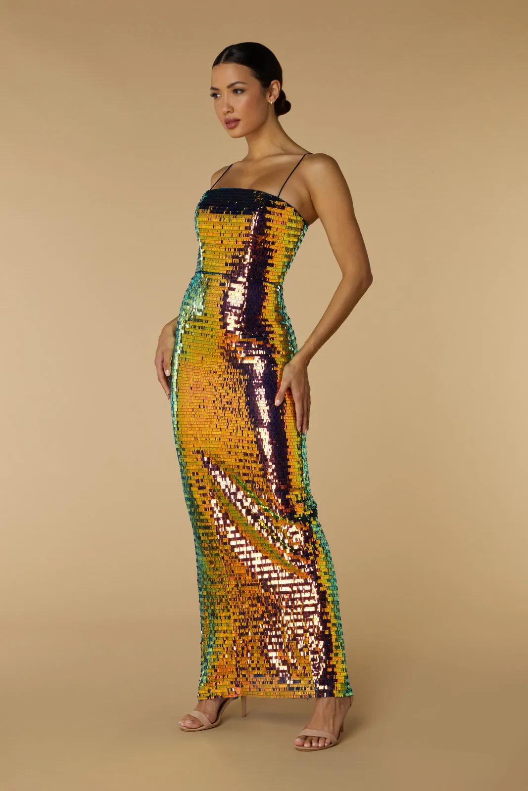 Juno Sequin Maxi Dress with Cami Straps sold by Jarlo London product image thumbnail 2