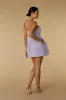 Dream Strapless Mini Dress in Floral 3D Lace sold by Jarlo London