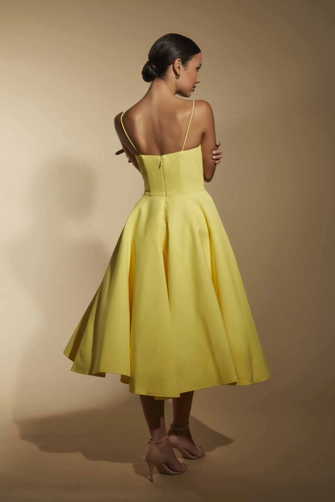 Jones Skater Midi Dress with Cami Straps sold by Jarlo London product image thumbnail 2