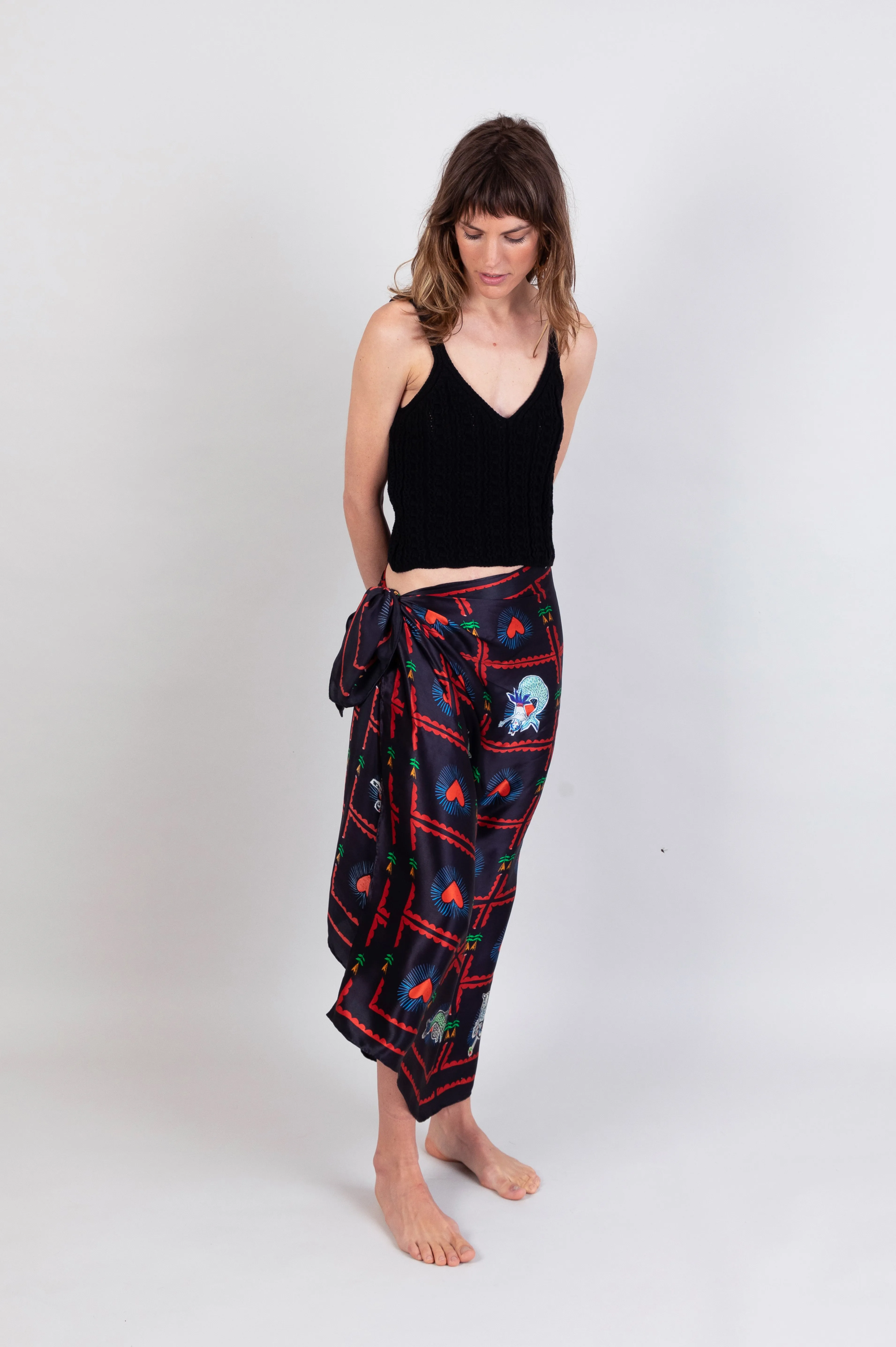 Silk Pareo Scarf / "Dana" sold by Jessica Russell Flint