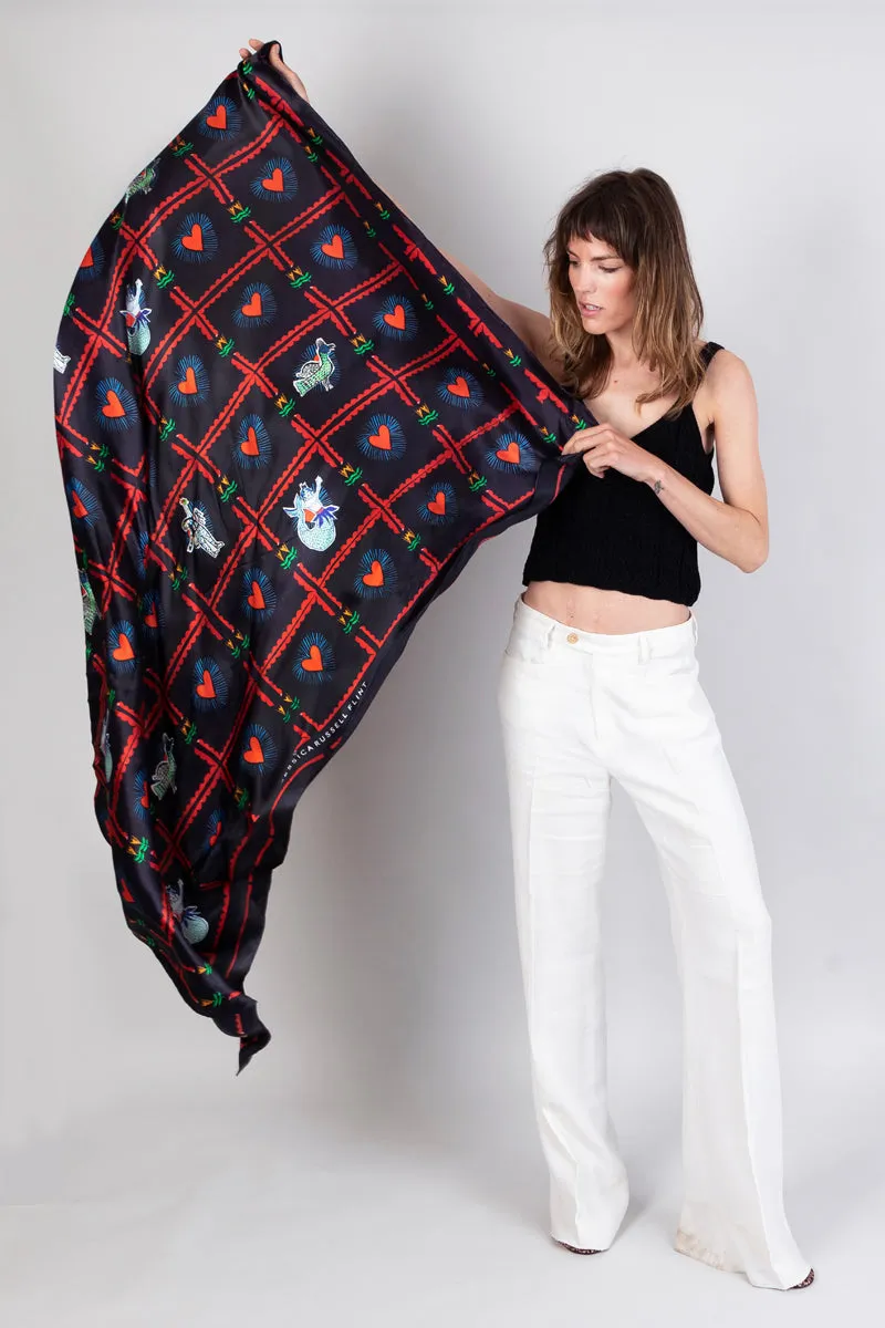 Silk Pareo Scarf / "Dana" sold by Jessica Russell Flint product image thumbnail 2