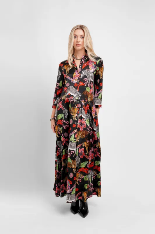 Maxi Shirt Dress / "Tiger Tales" sold by Jessica Russell Flint