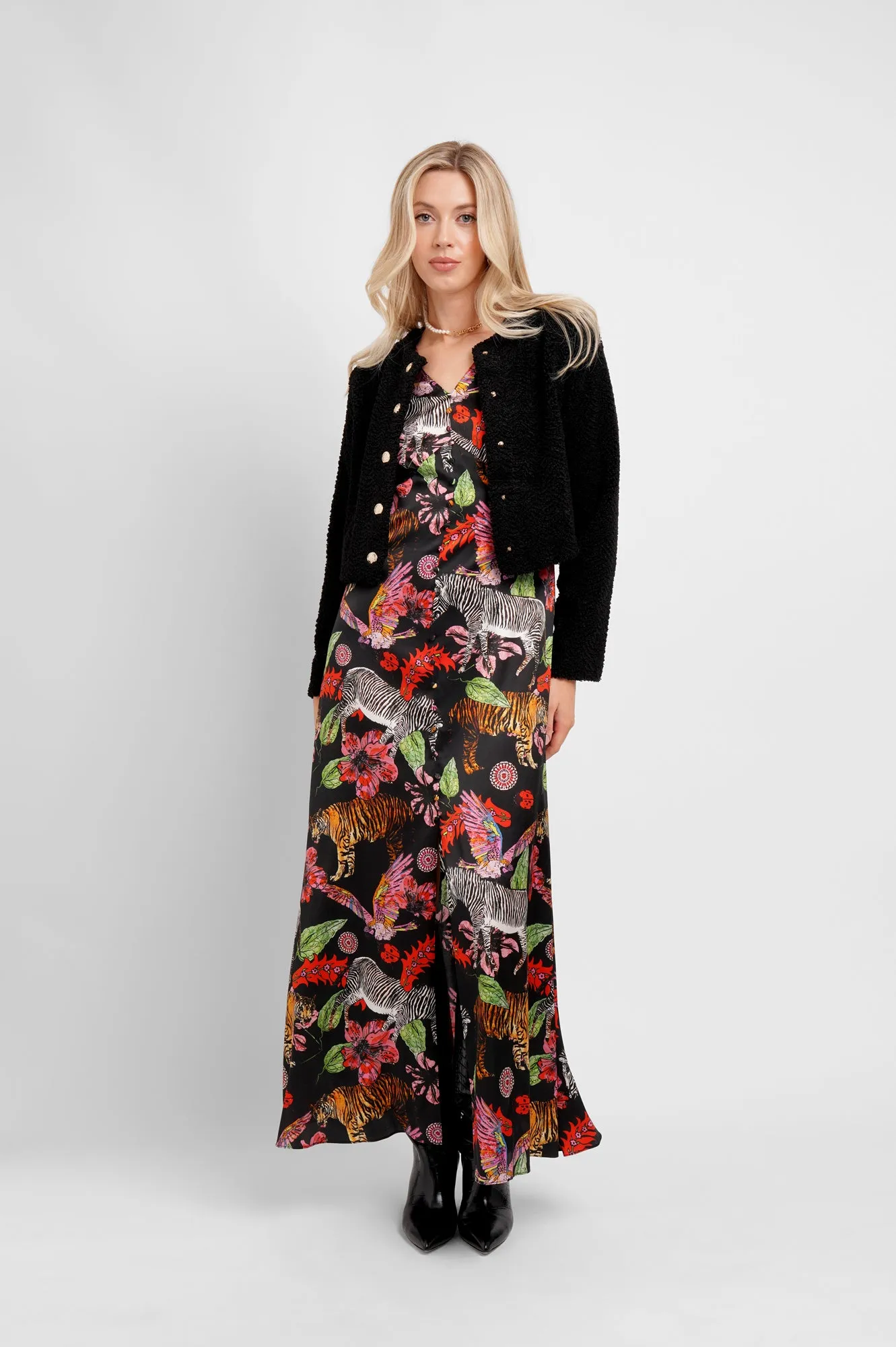 Maxi Button Down Dress / "Tiger Tales" sold by Jessica Russell Flint product image thumbnail 2
