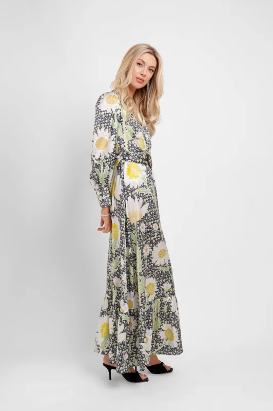 Belted Maxi Dress / "Daisies" sold by Jessica Russell Flint