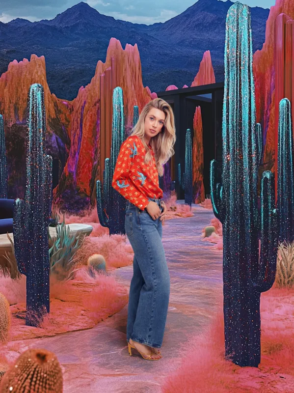 Classic Shirt / "The Red Stars" sold by Jessica Russell Flint