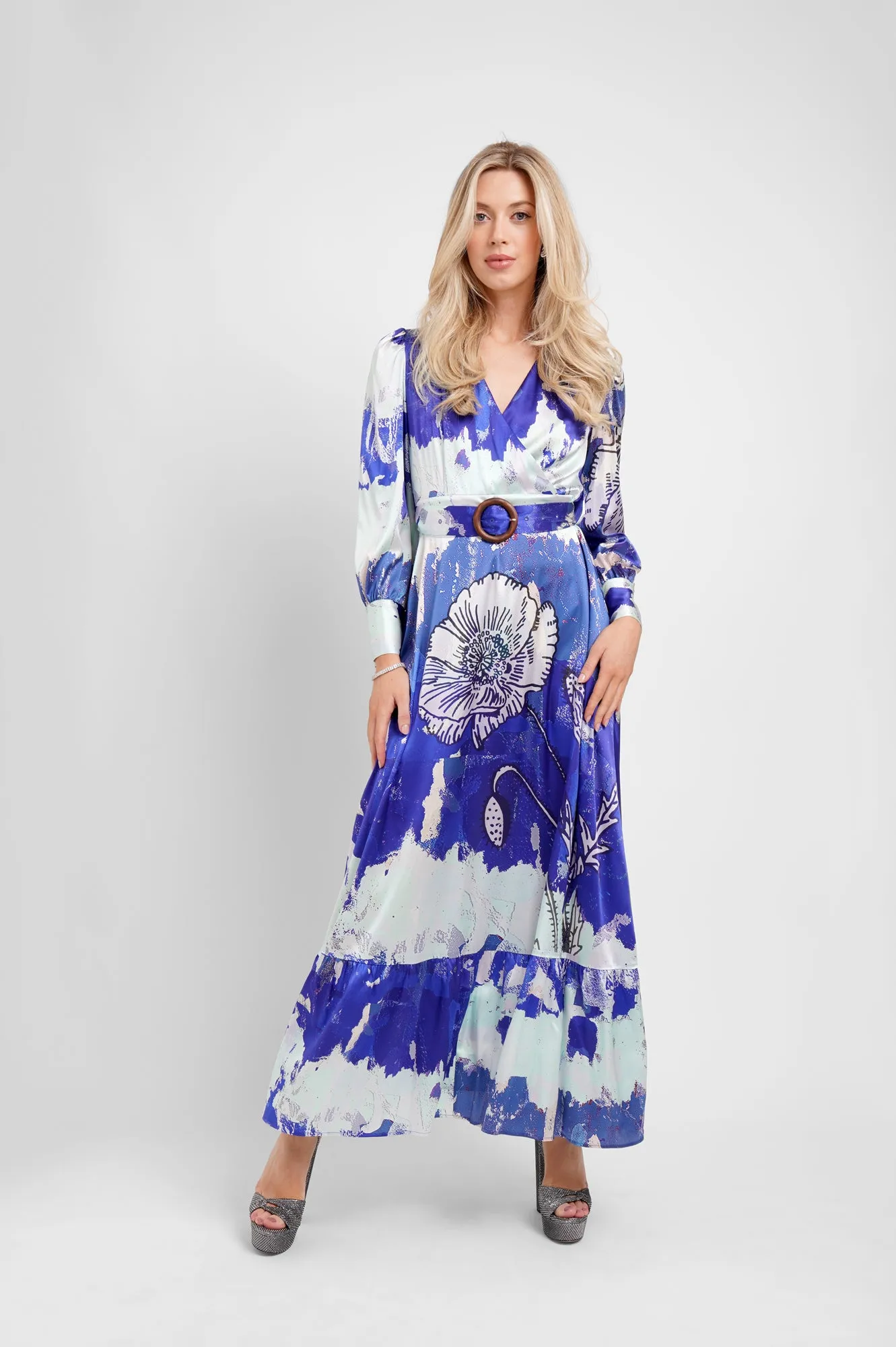 Belted Maxi Dress / "Poppy Mirage" sold by Jessica Russell Flint product image thumbnail 2