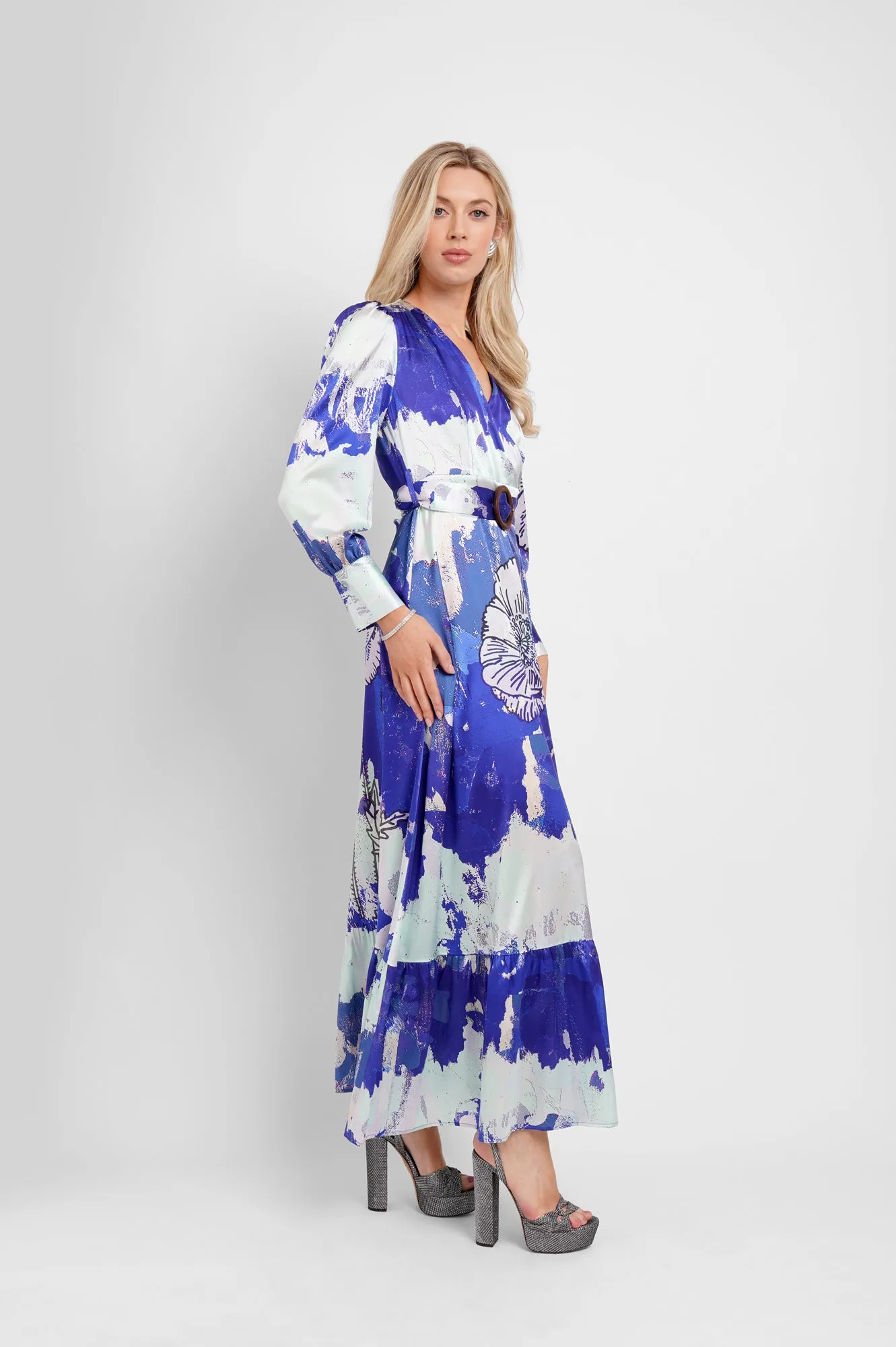 Belted Maxi Dress / "Poppy Mirage" sold by Jessica Russell Flint product image thumbnail 3