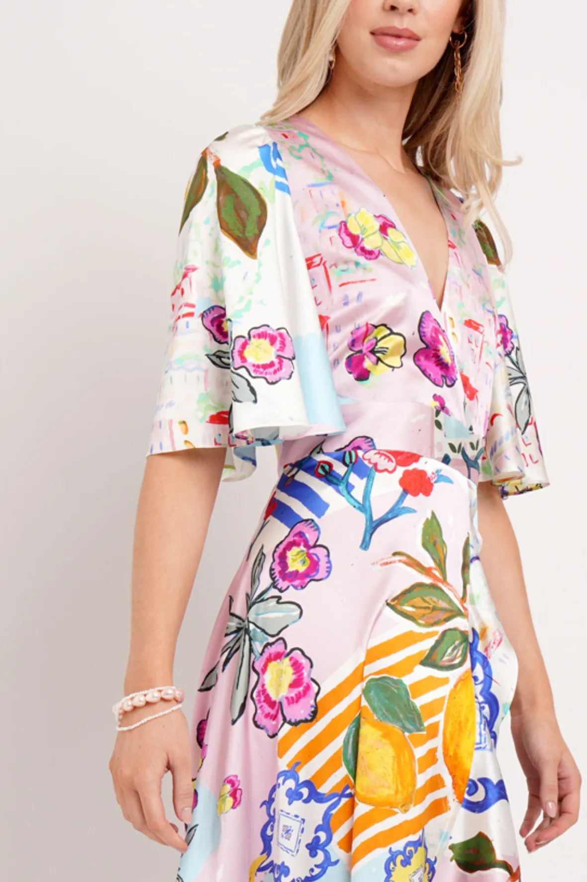 Faux Wrap Maxi Dress / "Amalfi" sold by Jessica Russell Flint product image thumbnail 4