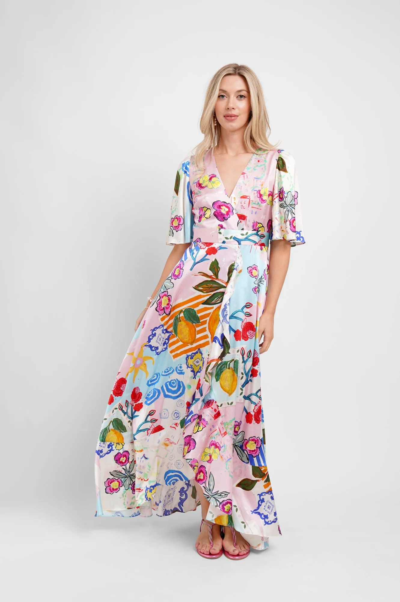 Faux Wrap Maxi Dress / "Amalfi" sold by Jessica Russell Flint
