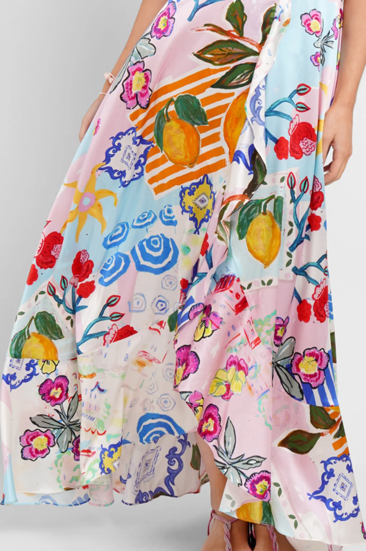 Faux Wrap Maxi Dress / "Amalfi" sold by Jessica Russell Flint product image thumbnail 5