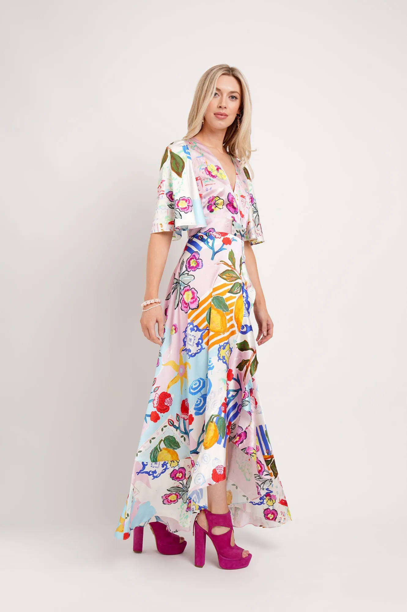 Faux Wrap Maxi Dress / "Amalfi" sold by Jessica Russell Flint product image thumbnail 2