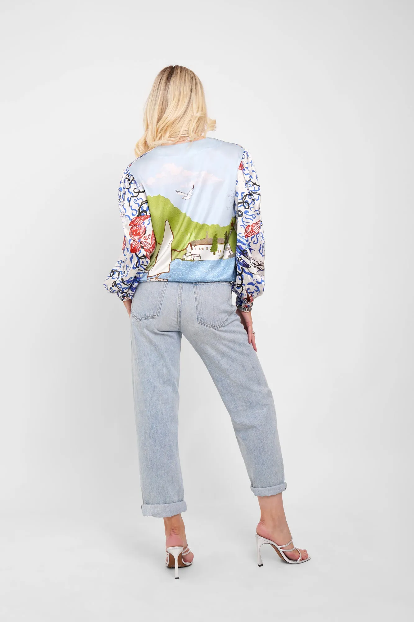 Adjustable V Neck Blouse / "St Ives" sold by Jessica Russell Flint product image thumbnail 2