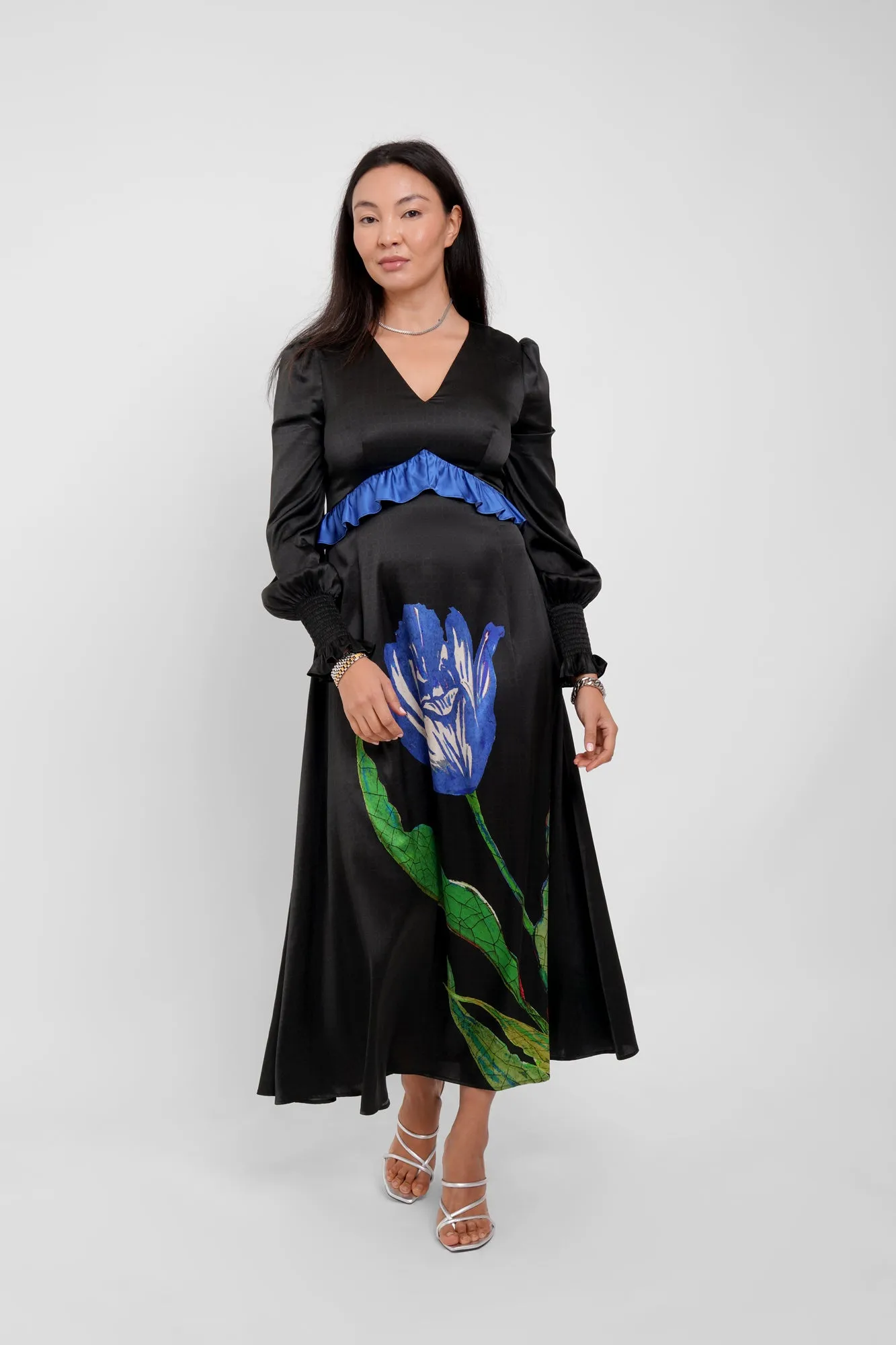 Midi Smock Dress / "The Stem Flower" sold by Jessica Russell Flint