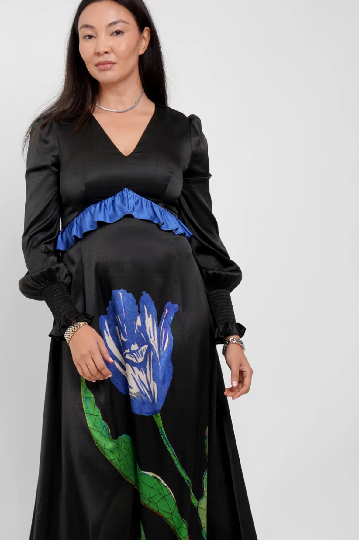 Midi Smock Dress / "The Stem Flower" sold by Jessica Russell Flint product image thumbnail 2