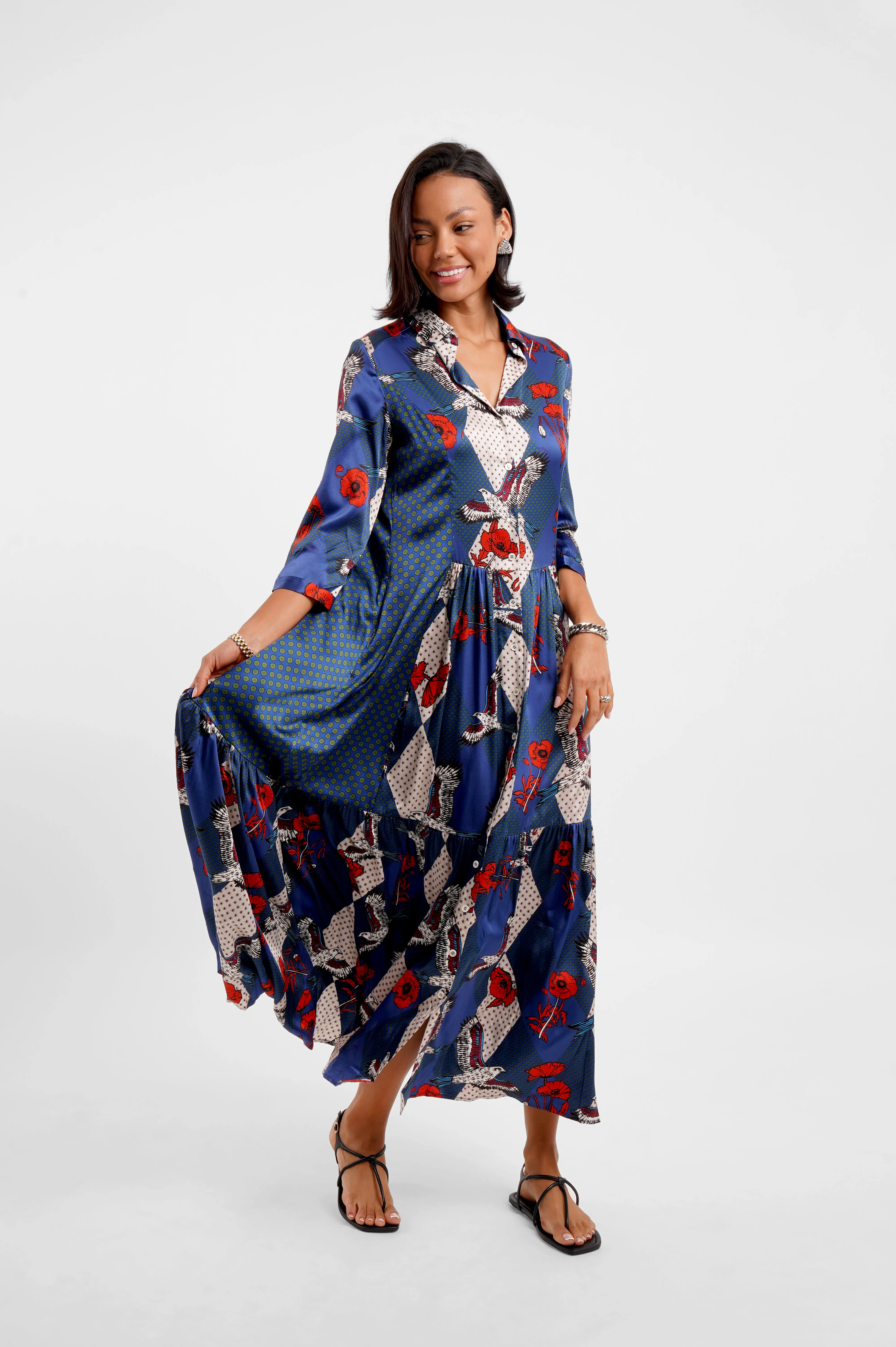 Maxi Shirt Dress / "Eagle Fields" sold by Jessica Russell Flint product image thumbnail 5
