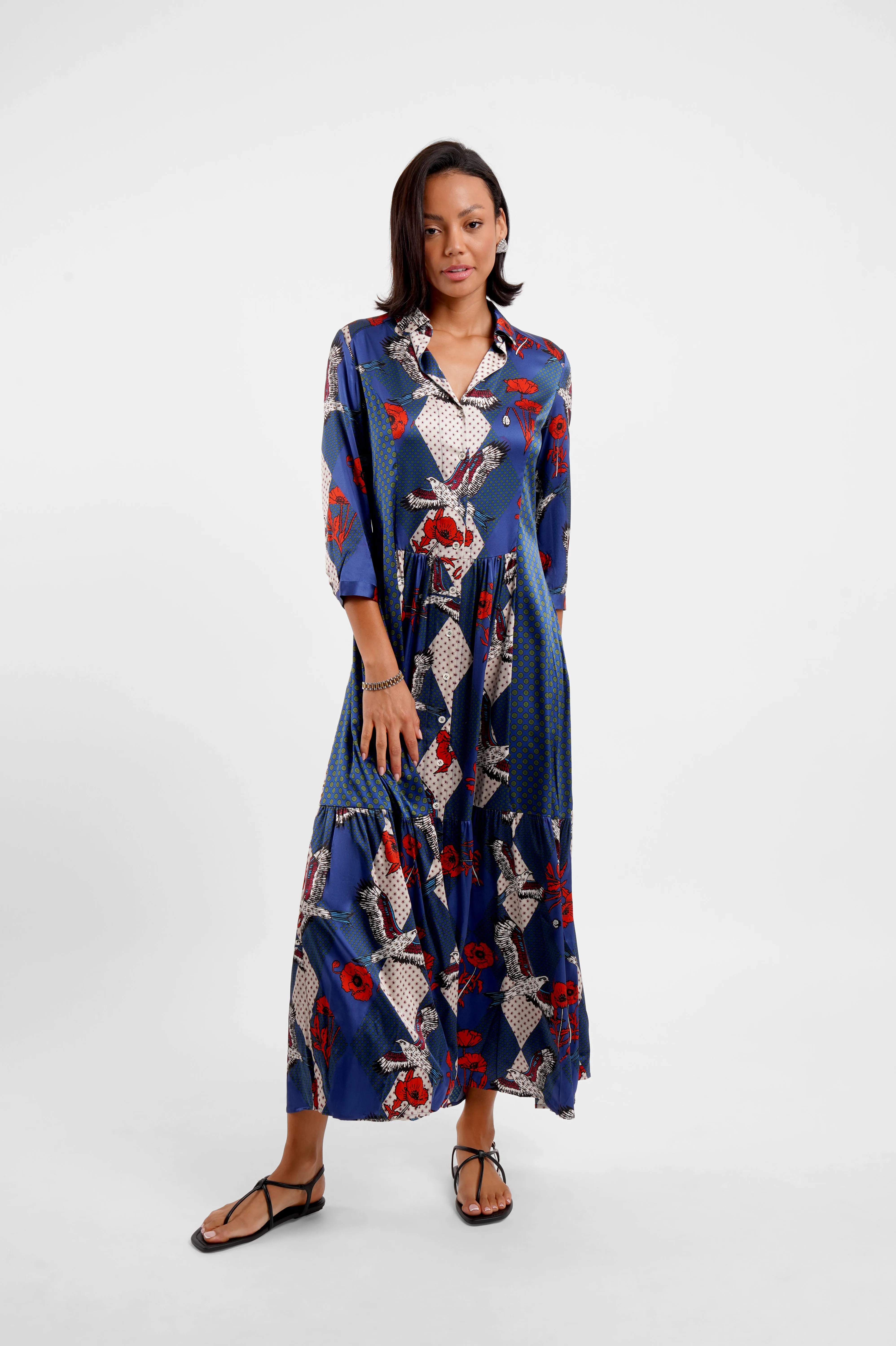 Maxi Shirt Dress / "Eagle Fields" sold by Jessica Russell Flint product image thumbnail 3