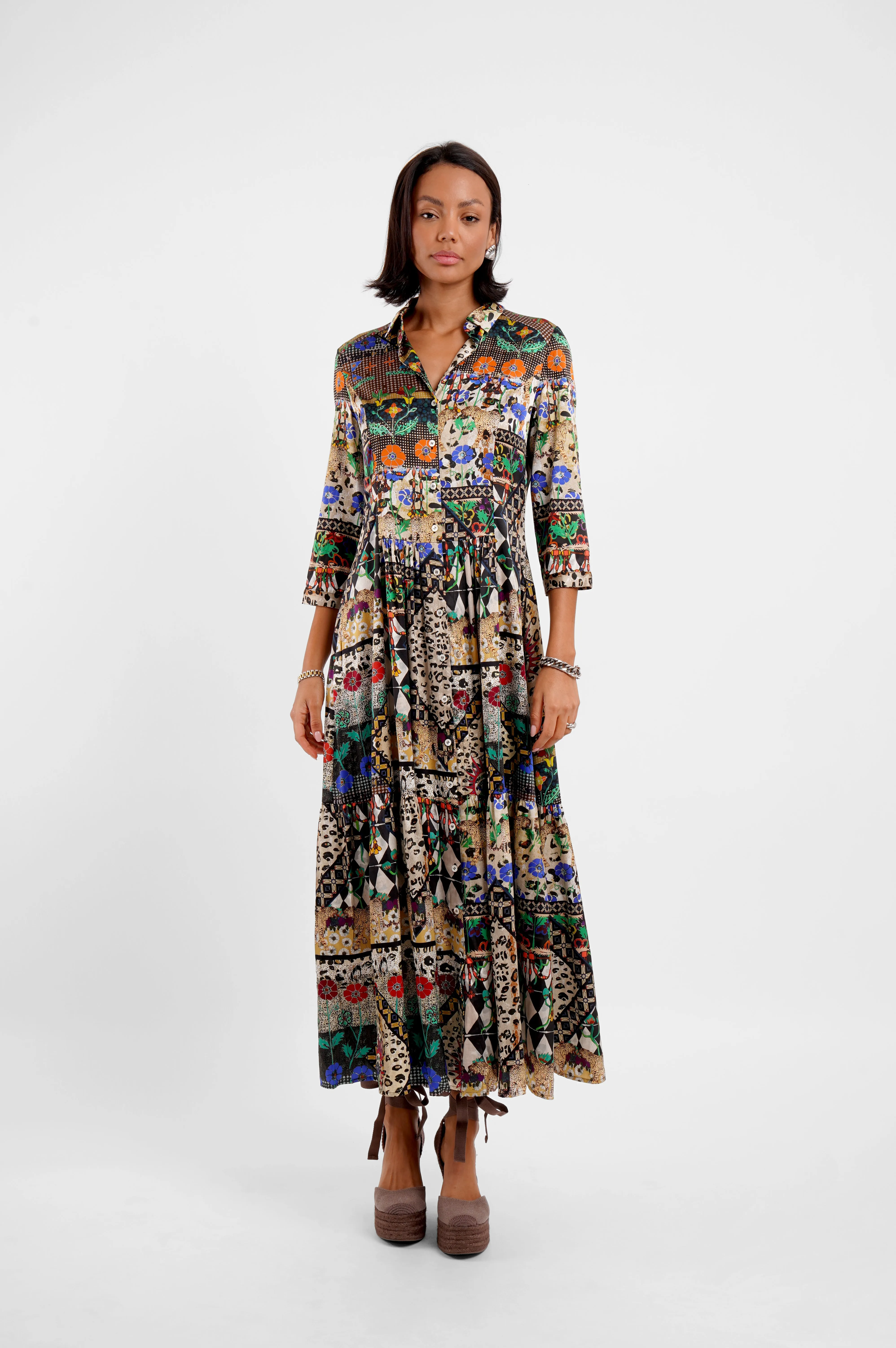 Maxi Shirt Dress / "Animal Folk Story" sold by Jessica Russell Flint product image thumbnail 2