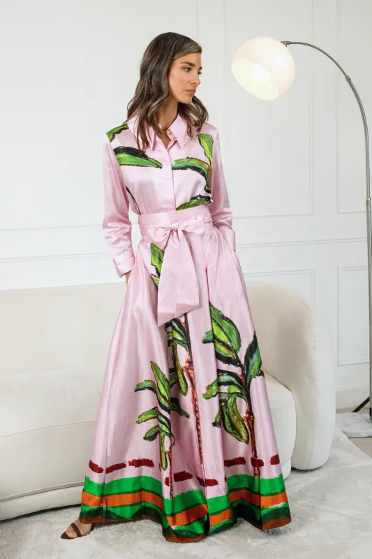 Belted Maxi Shirt Dress / "Kumulau” sold by Jessica Russell Flint