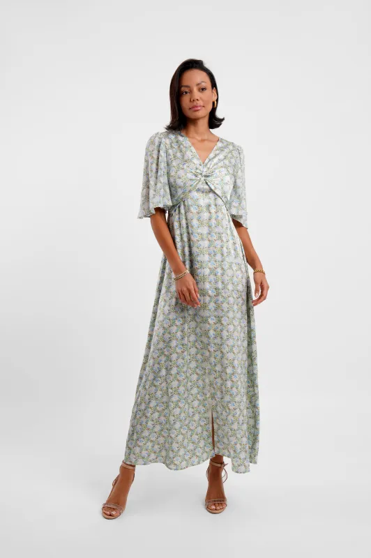 Twist Front Maxi Dress / "Daisy Chains" sold by Jessica Russell Flint