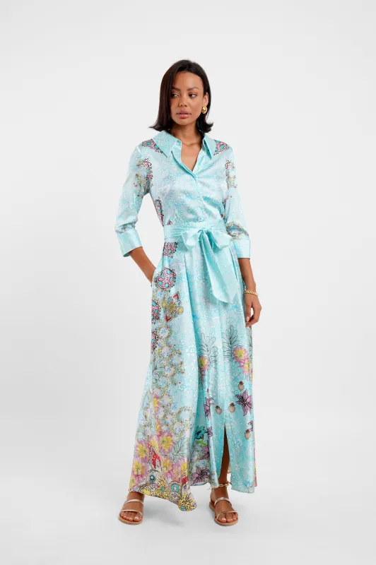 Belted Maxi Shirt Dress / "Floral Medley" sold by Jessica Russell Flint