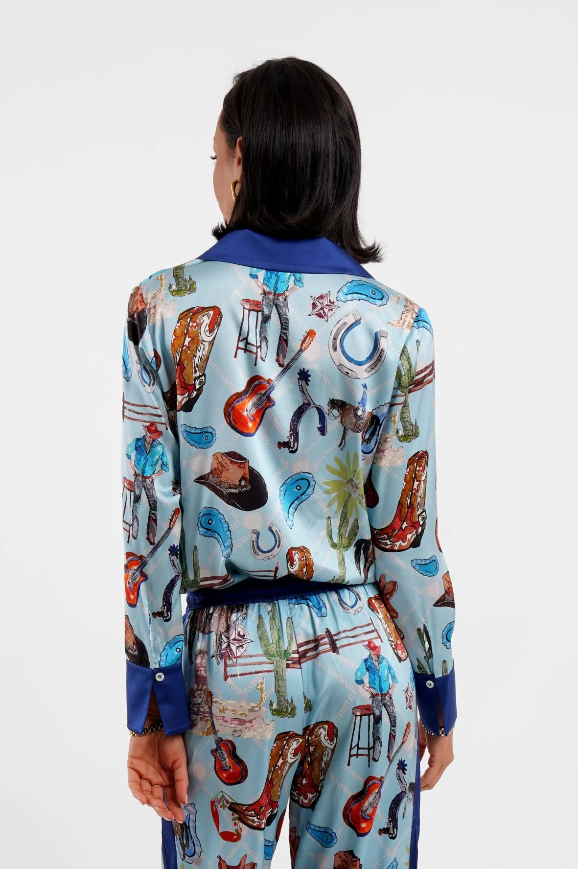 Blazer Shirt / "Western Blues" sold by Jessica Russell Flint product image thumbnail 4