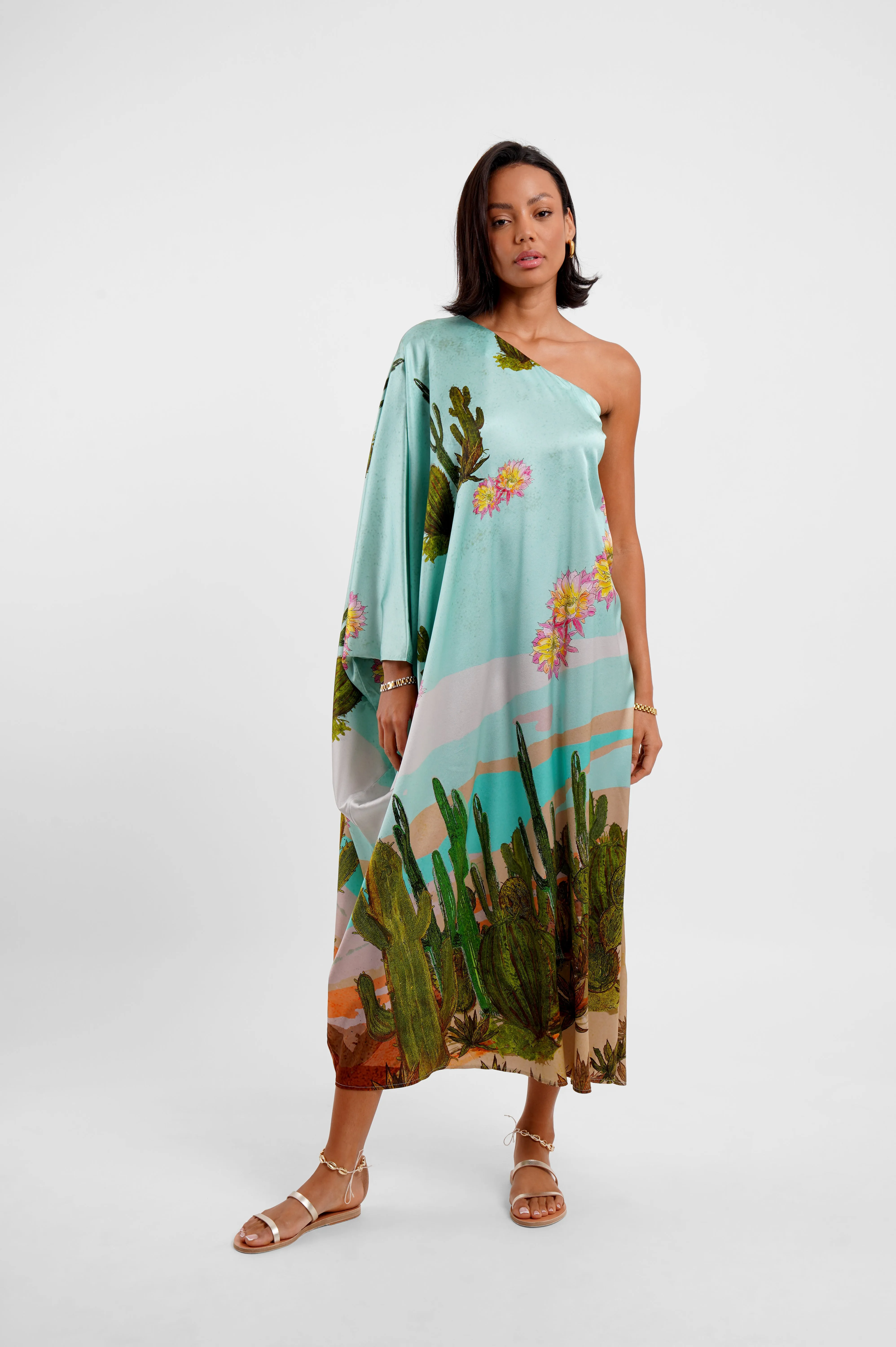 One Shoulder Kaftan Dress / “Desert Drift” sold by Jessica Russell Flint product image thumbnail 2
