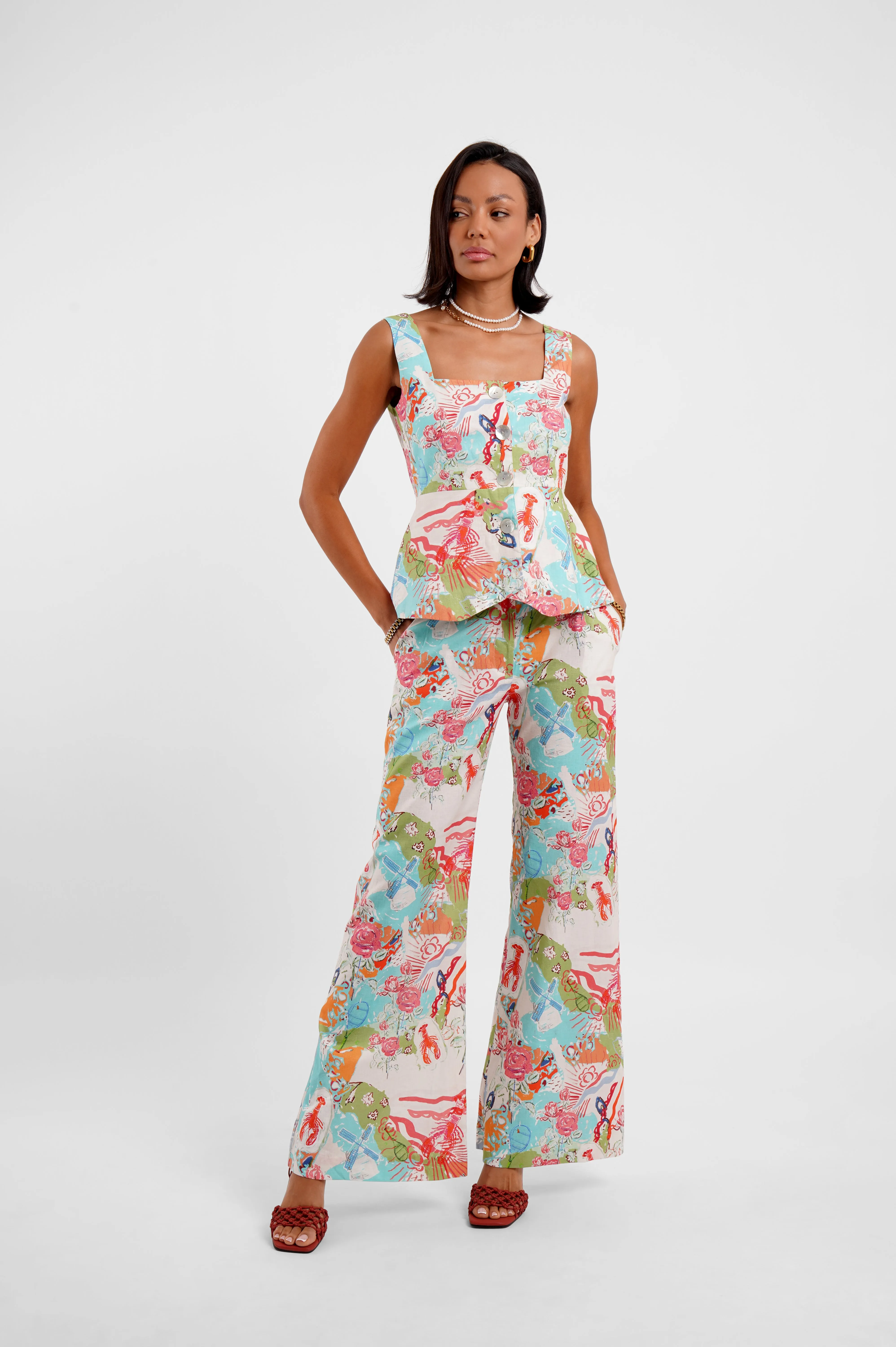 Wide Leg Trousers / “The Hamptons” sold by Jessica Russell Flint product image thumbnail 3