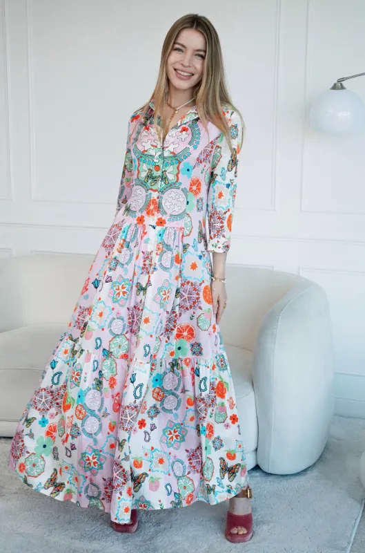 Maxi Shirt Dress / "Kasbah Jardin" made by Jessica Russell Flint