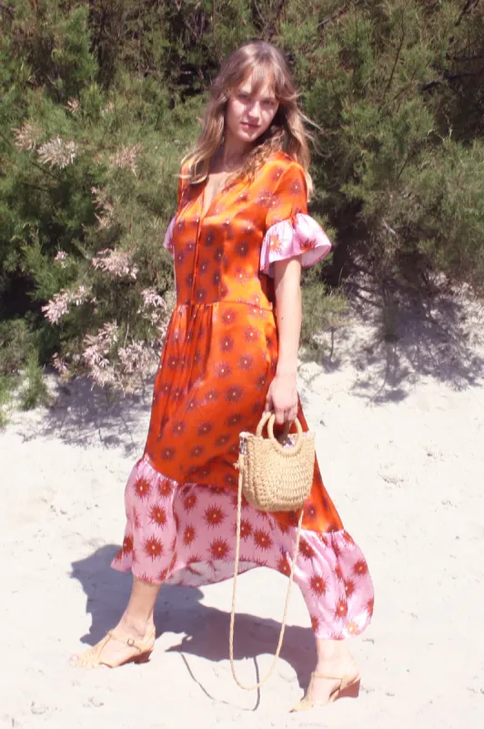 Midi Frill Dress / "Aluala" sold by Jessica Russell Flint