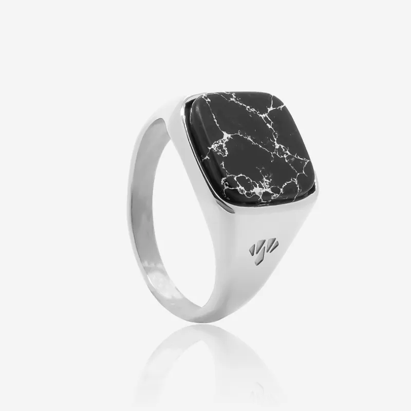 Signet ring sort marmor sold by Jewls