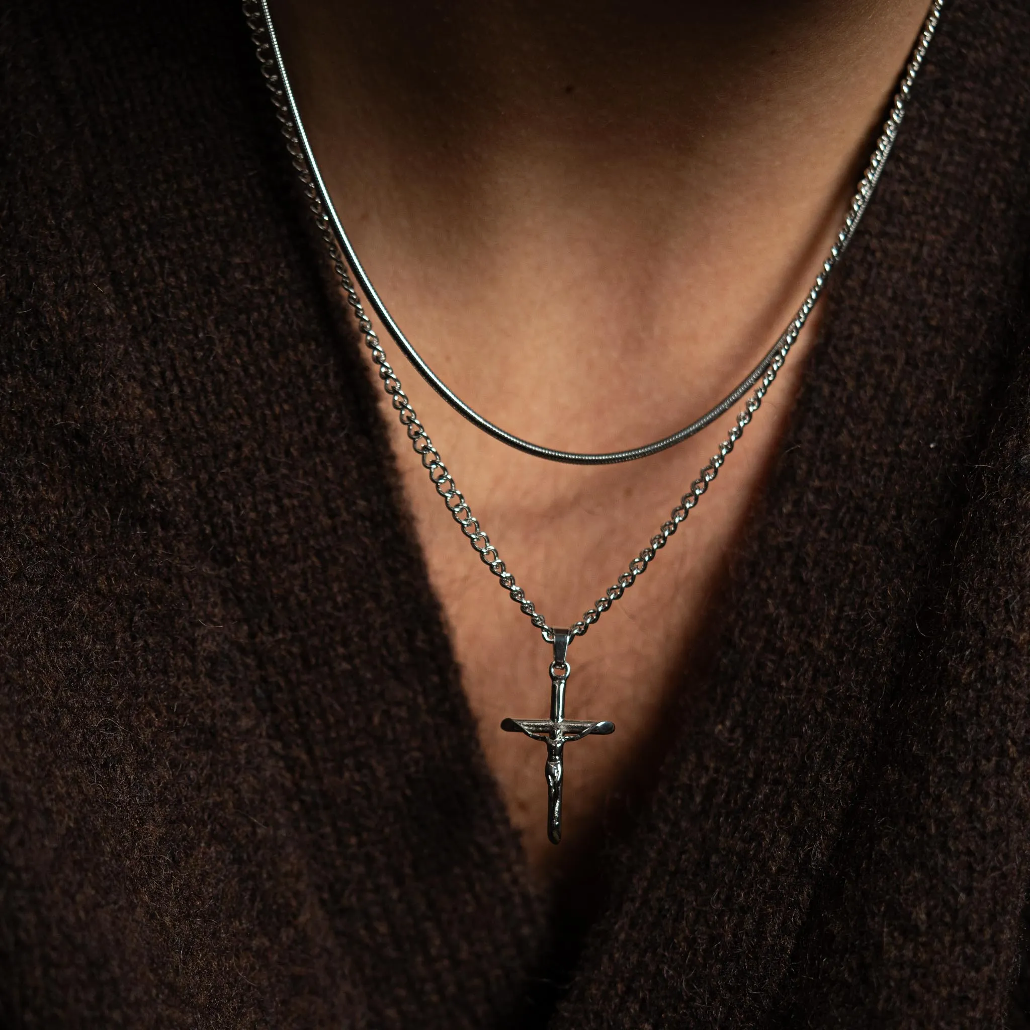 Krucifiks halskæde + Wheat halskæde sold by Jewls product image thumbnail 2