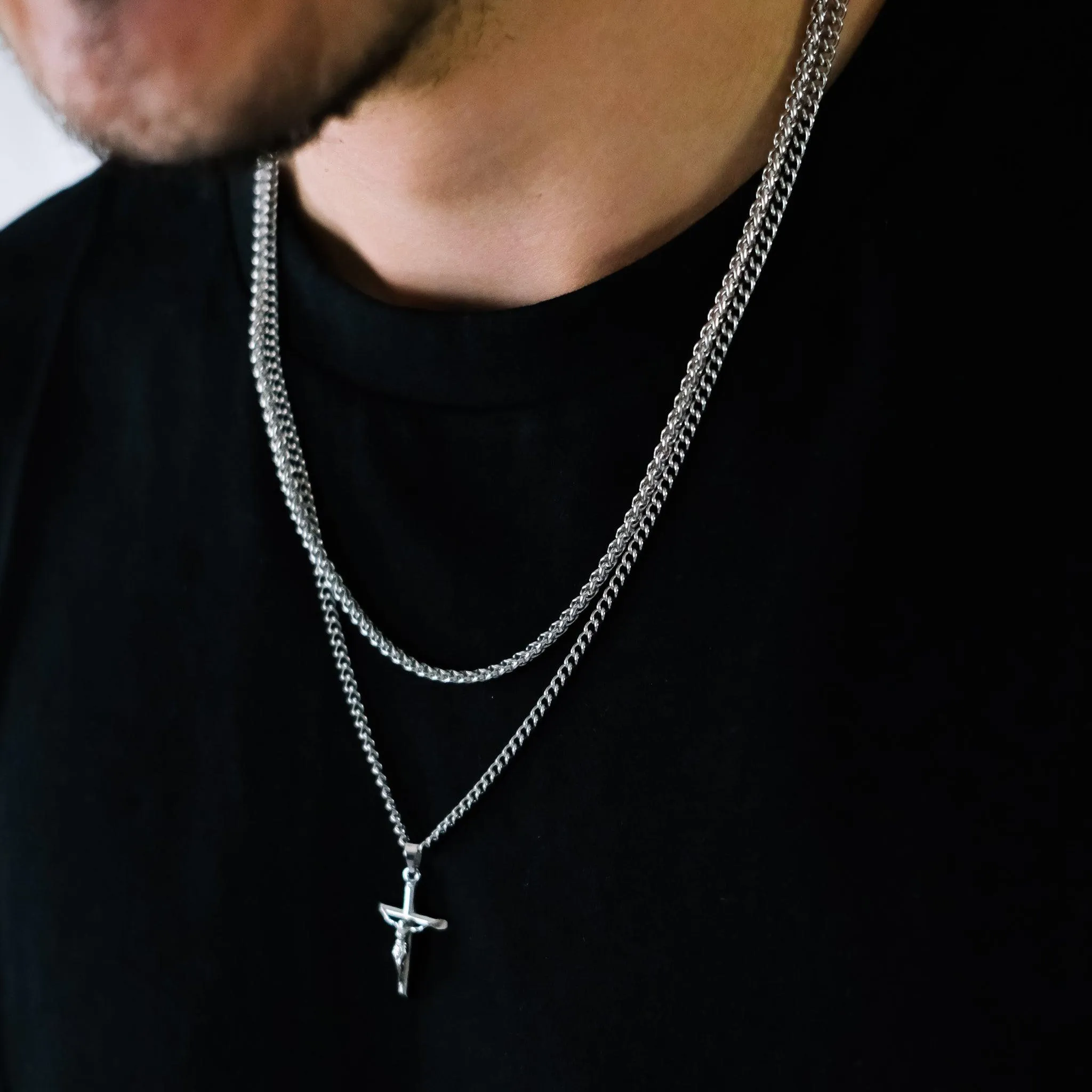 Krucifiks halskæde + Wheat halskæde sold by Jewls product image thumbnail 5